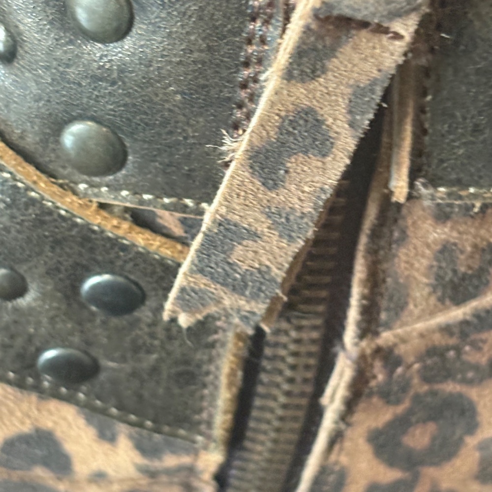 Lane Leopard Print Suede Ankle Booties. - Picture 17 of 17